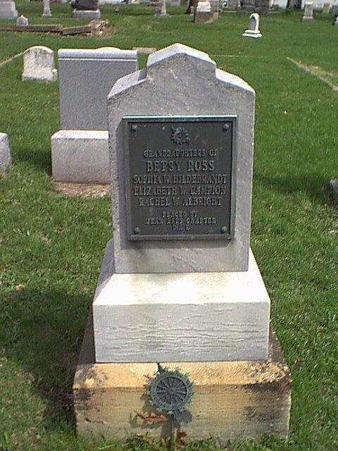 Cemetary marker in Fort Madison, Iowa of Grandaughters of Besty Ross