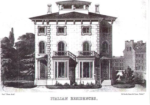 Samuel Sloan's original house design, 1852